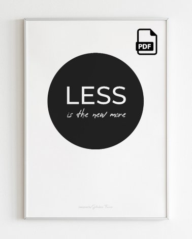 Less Is The New More Poster English