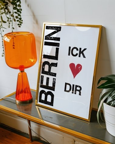 Cartell de Berlín „Berlin Ick Liebe Dir“ Berliner Schnauze